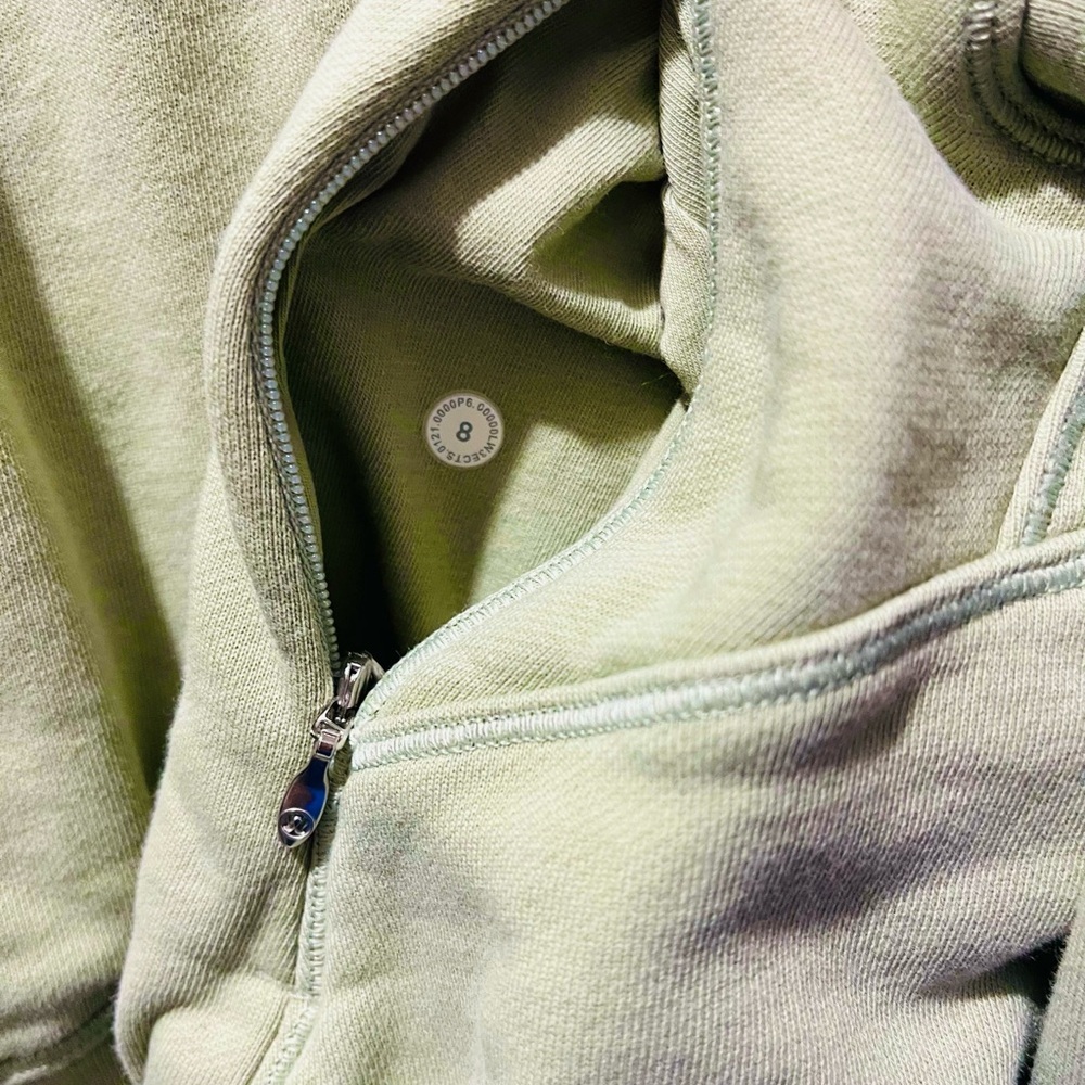 lululemon athletica Light Sage Zip-Up Hooded Sweatshirt - Picture 3 of 5